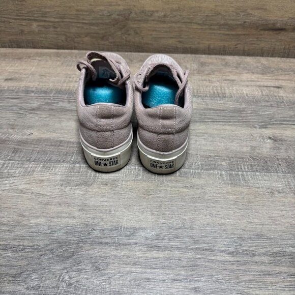 Converse One Star Platform Ox Mauve Suede Sneakers Women's Size 7.5 - Picture 3 of 7